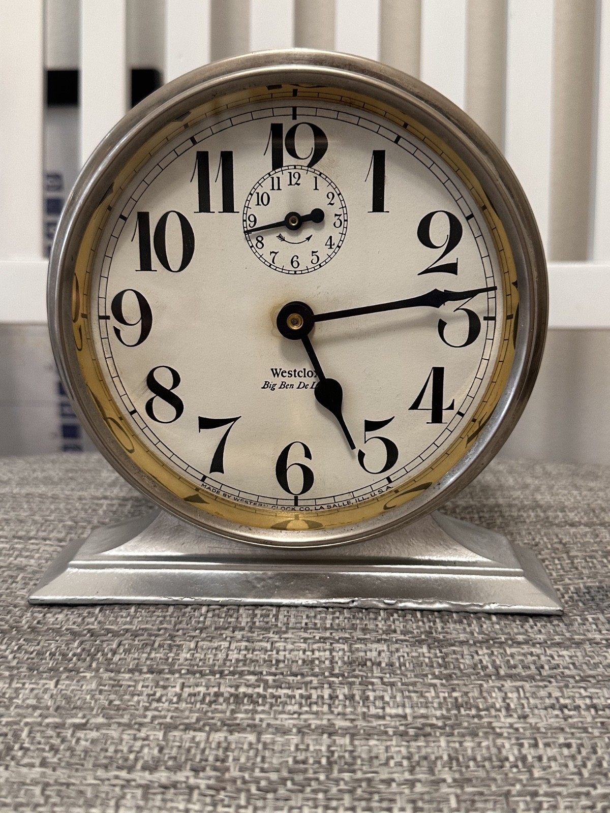 Antique 1920\'s Westclox Big Ben Style 2 DeLuxe - Nickel Finish *WORKING WELL*