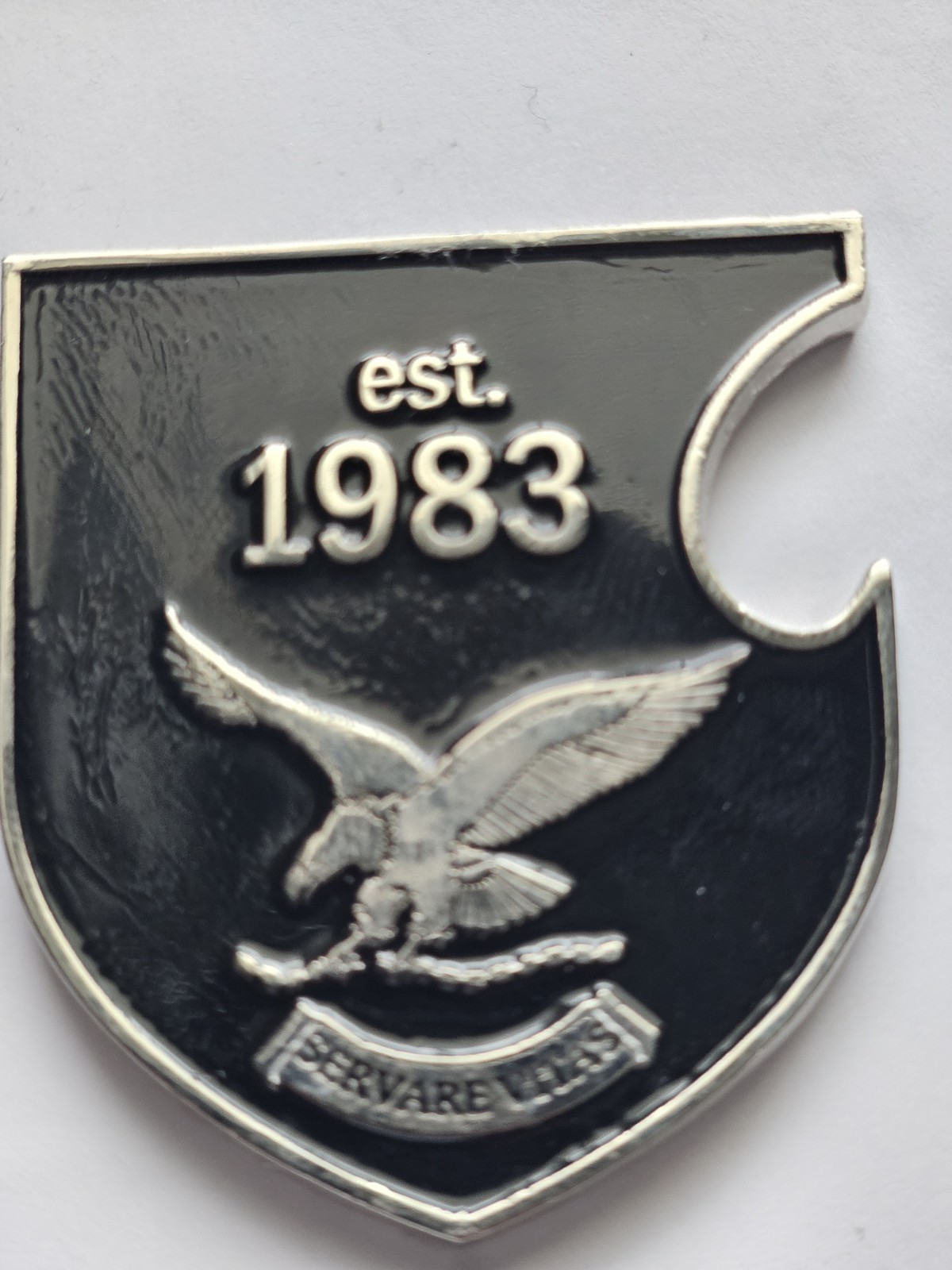 Authentic FBI Hostage Rescue Team (HRT) coin and bottle opener. 