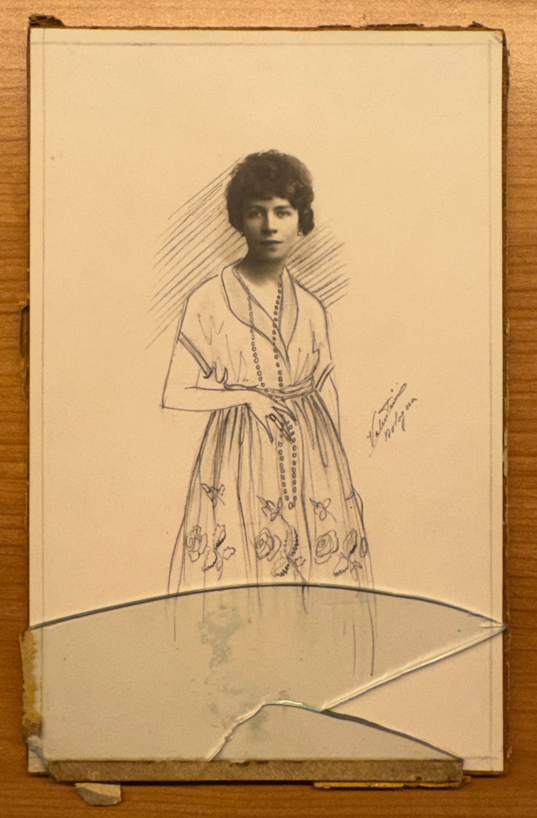 Valentino Garavani fashion SUPER RARE early signed original design from 1940