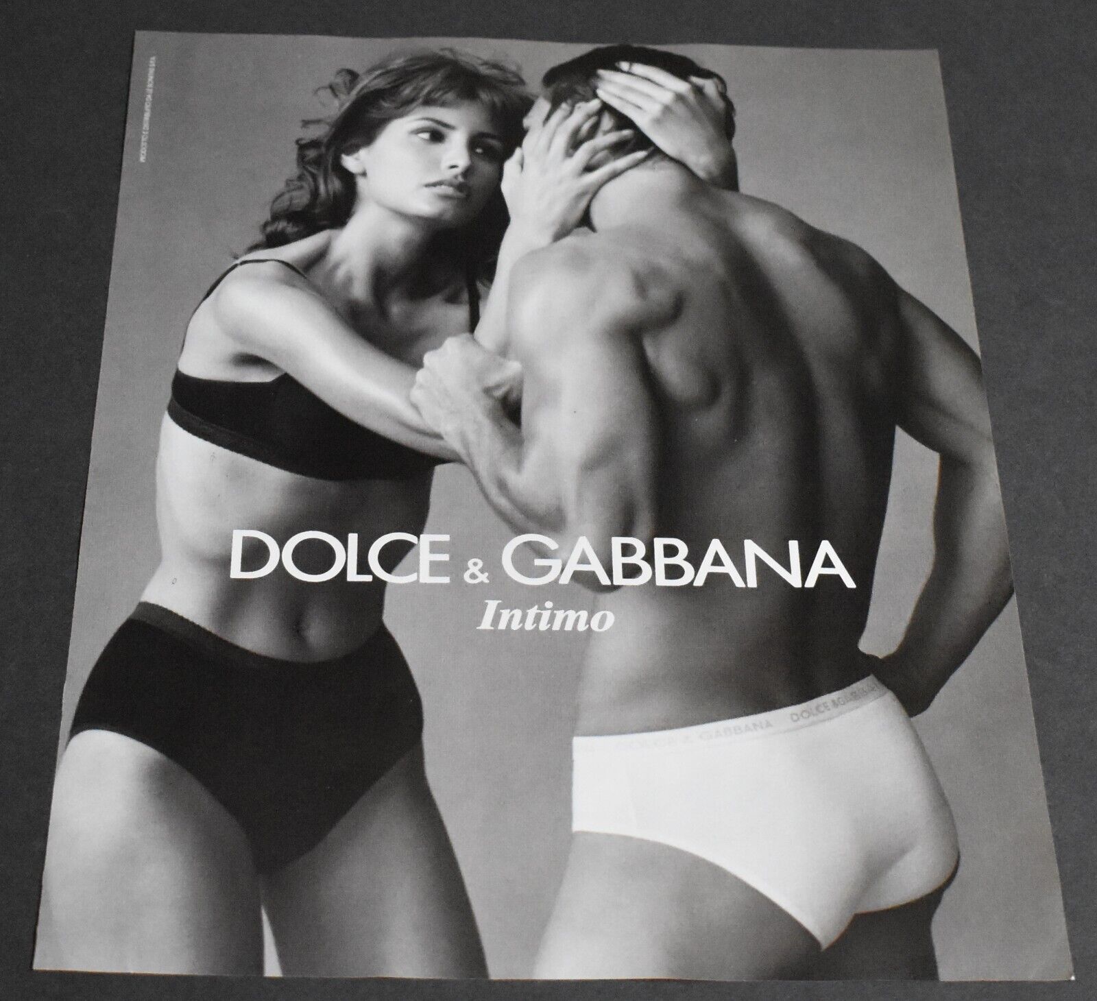 1996 Print Ad Dolce & Gabbana Intimo Bikini Bra Panty Underwear man woman art