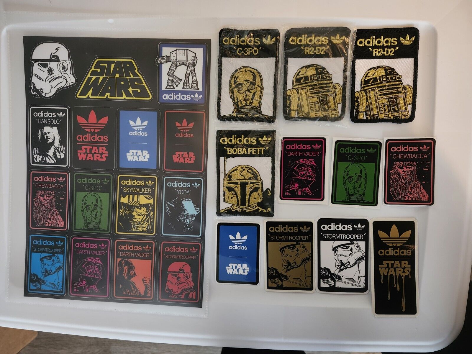 Adidas Star Wars Stickers & Patches Lot