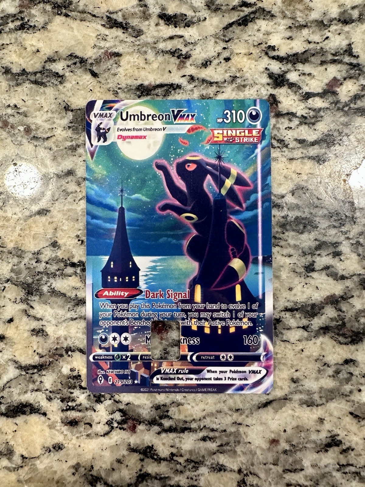 Umbreon Vmax 215/203 Credit Card Sticker