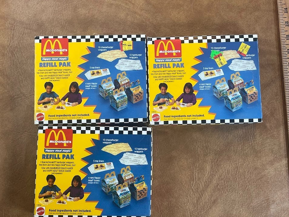McDonalds Happy Meal Magic Refill Pak 1993 Mattel 10656 New Lot of 3