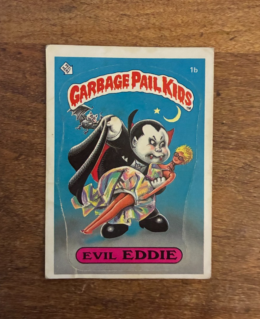 1985 Topps Garbage Pail Kids, Series 1, #1b EVIL EDDIE, EX