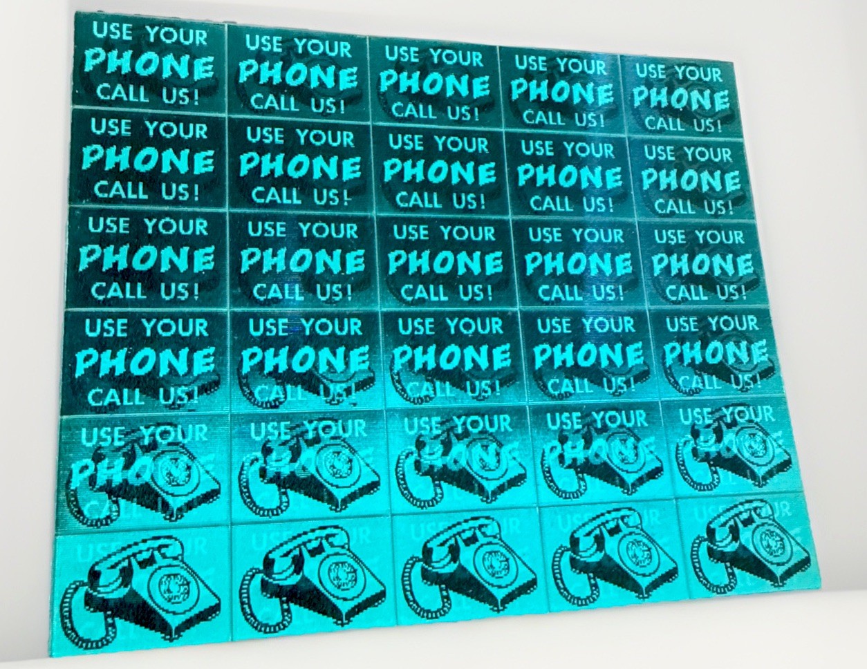 Vtg Retro 60’s Vari Vue rare uncut sheet of 30 use Your Phone Call Us ROTARY NOS