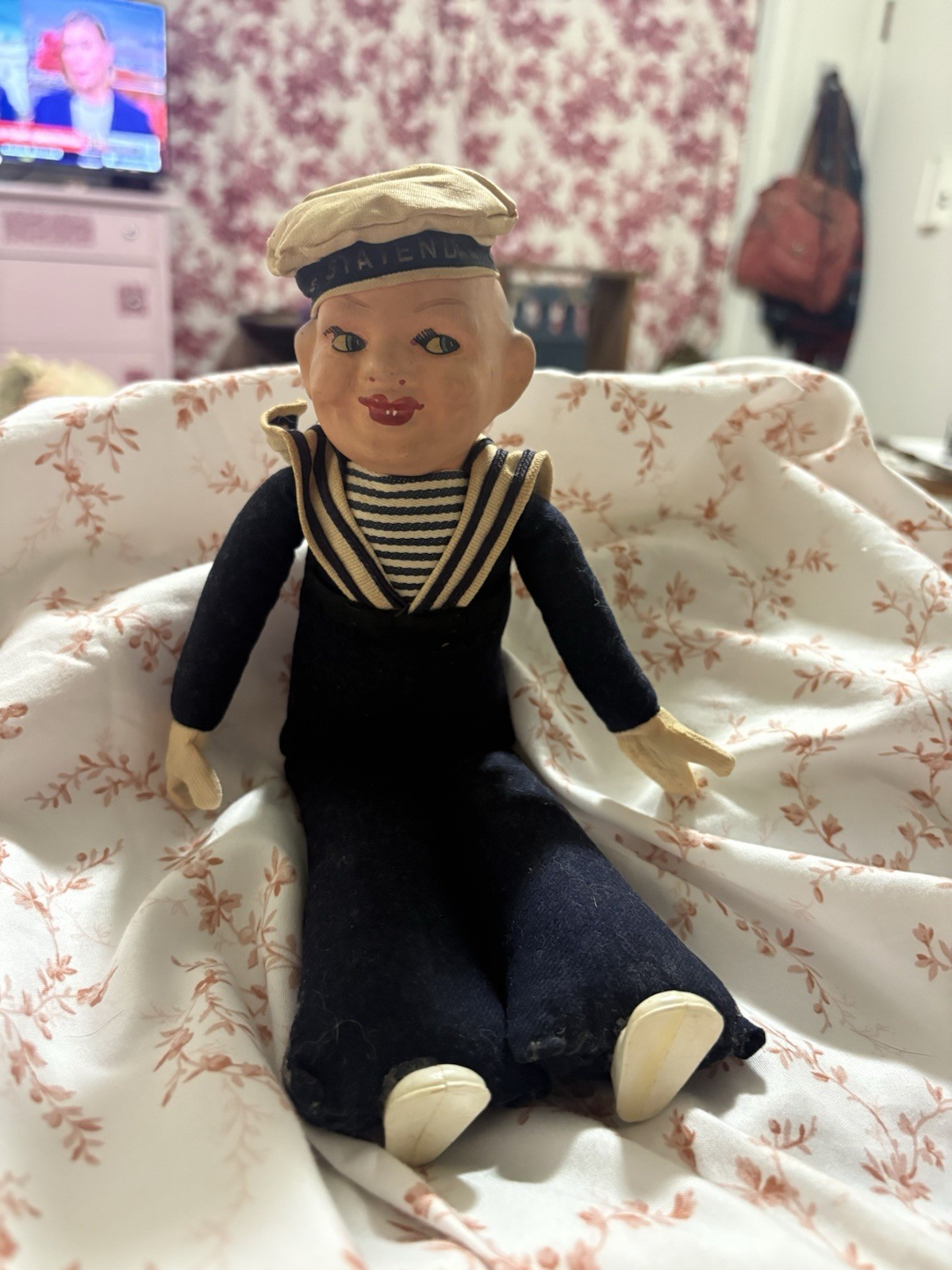Vintage 1930s SS Statendam Holland America Line Souvenir Sailor Doll - 11\