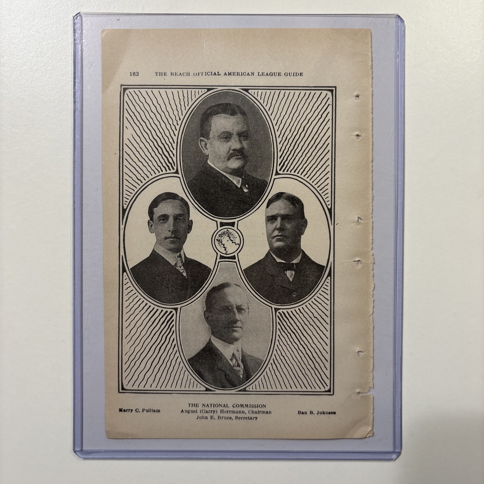 1908 National Baseball Commission Pulliam/Herrmann/Johnson/Bruce Antique