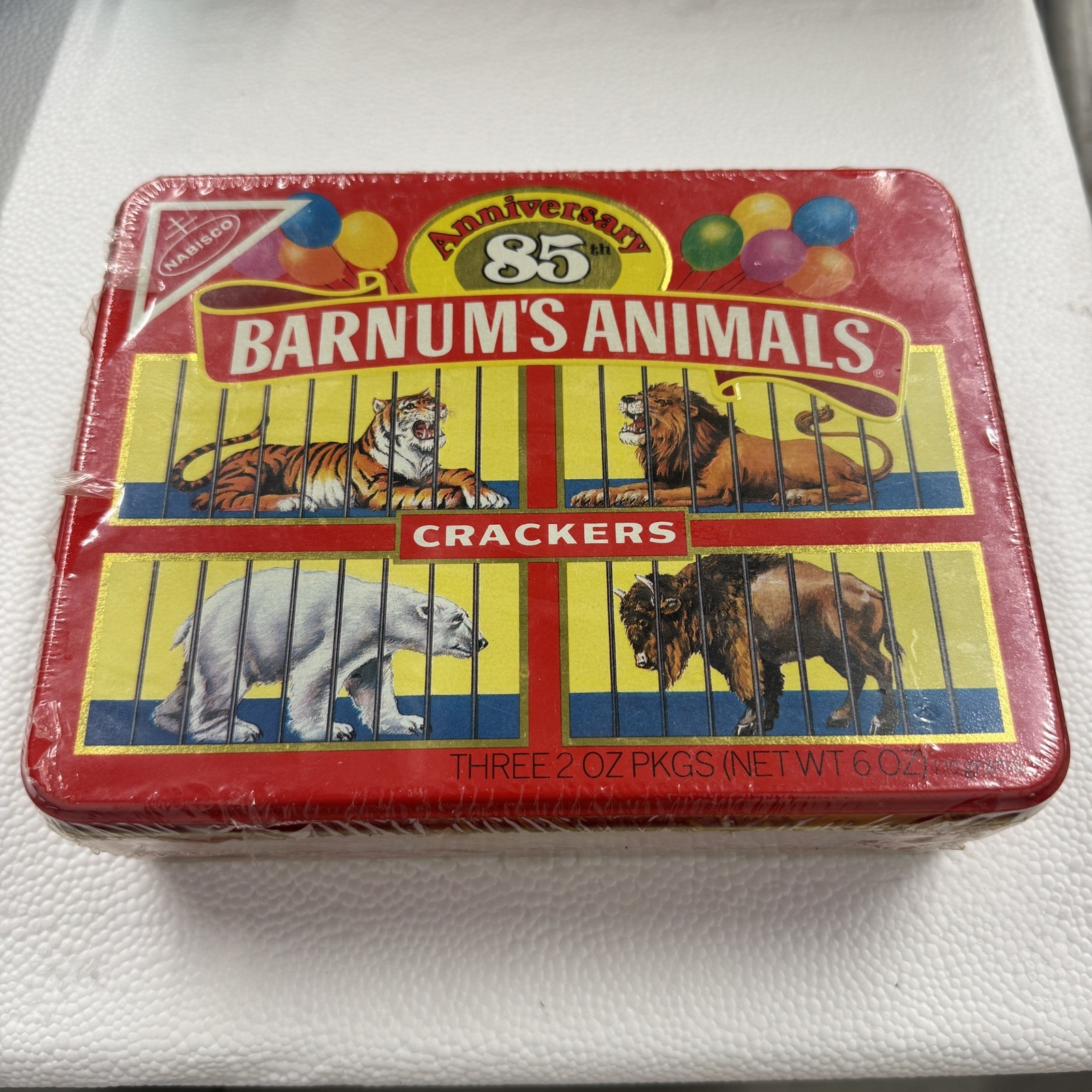 VTG NOS Nabisco Barnum's Circus Animal Crackers Cookie Tin 1987 SEALED LTD. ED.