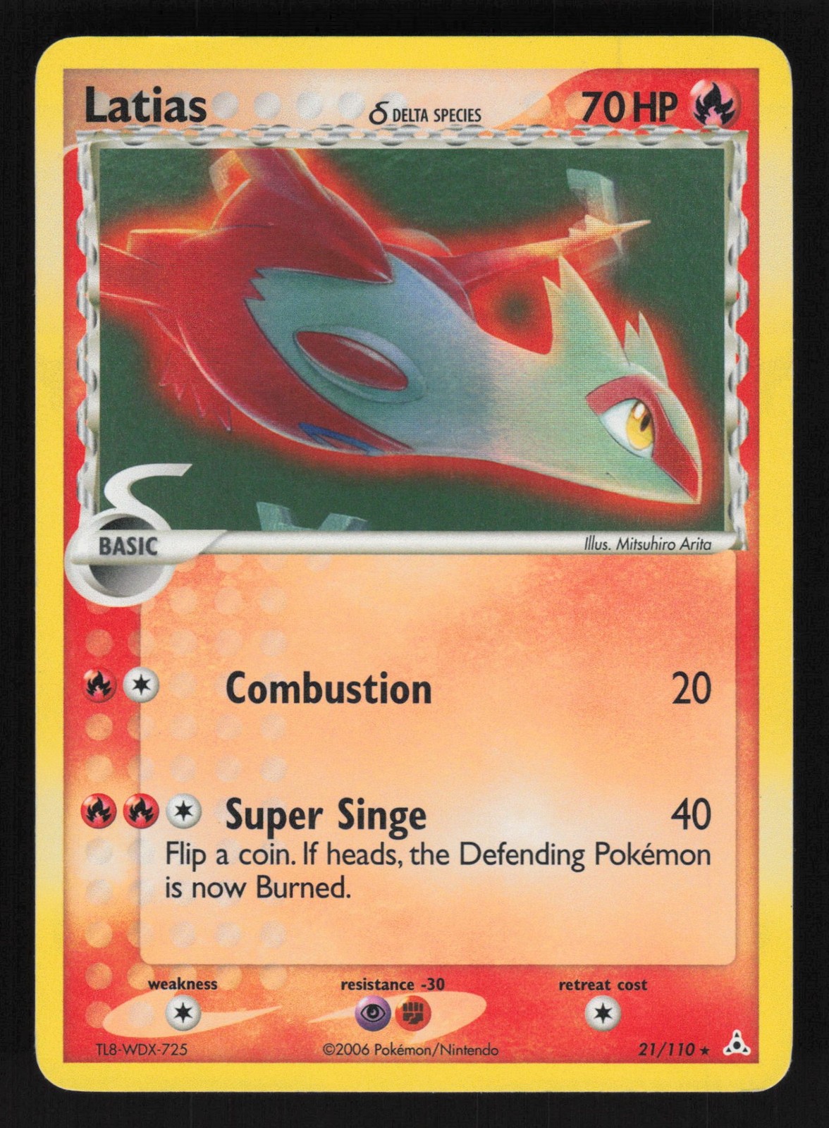 English MP Latias (Delta Species) 21/110 HP Pokemon EX Holon Phantoms