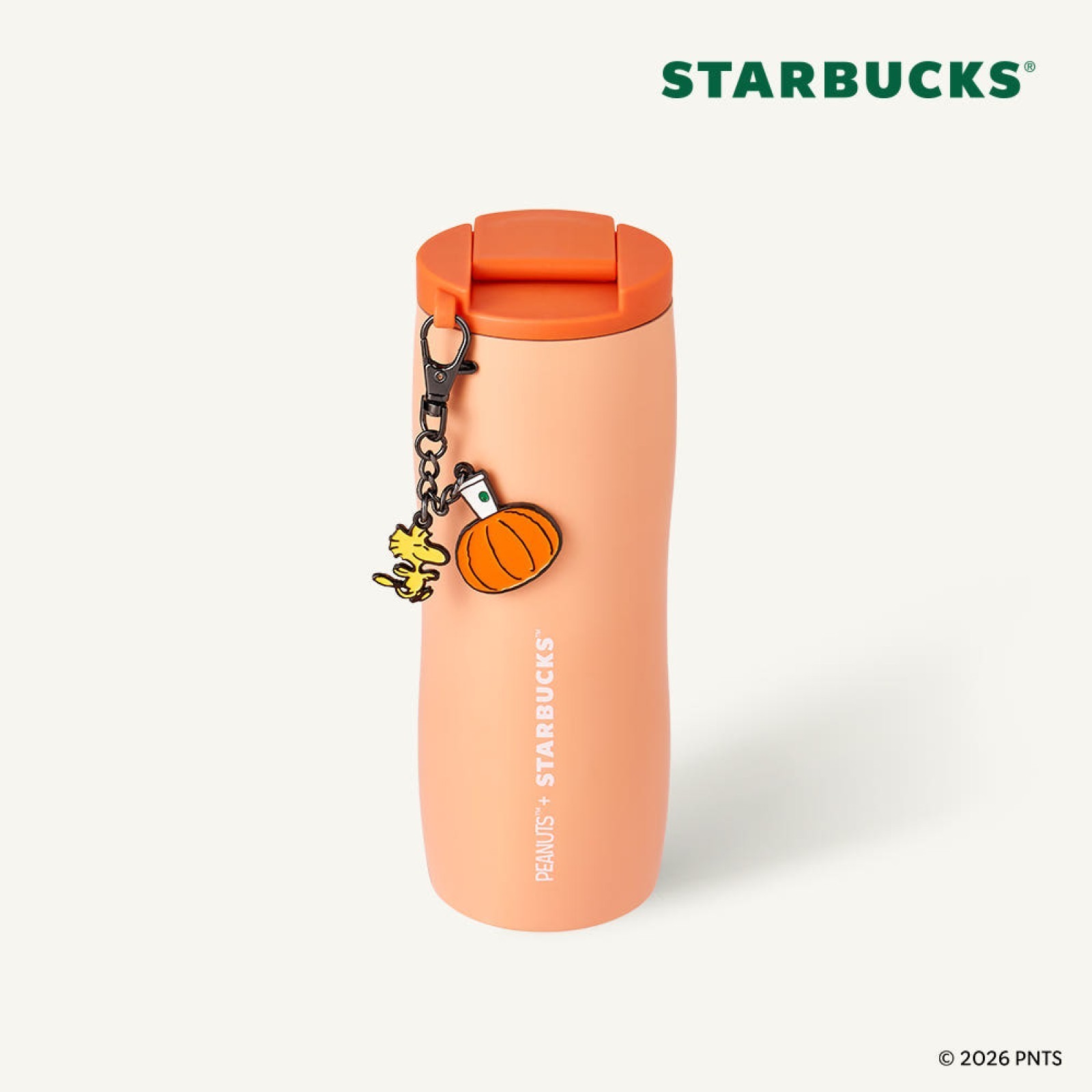 Starbucks Korea x Peanuts 2026 SS Pumpkin Peanuts Flowline Tumbler 473ml