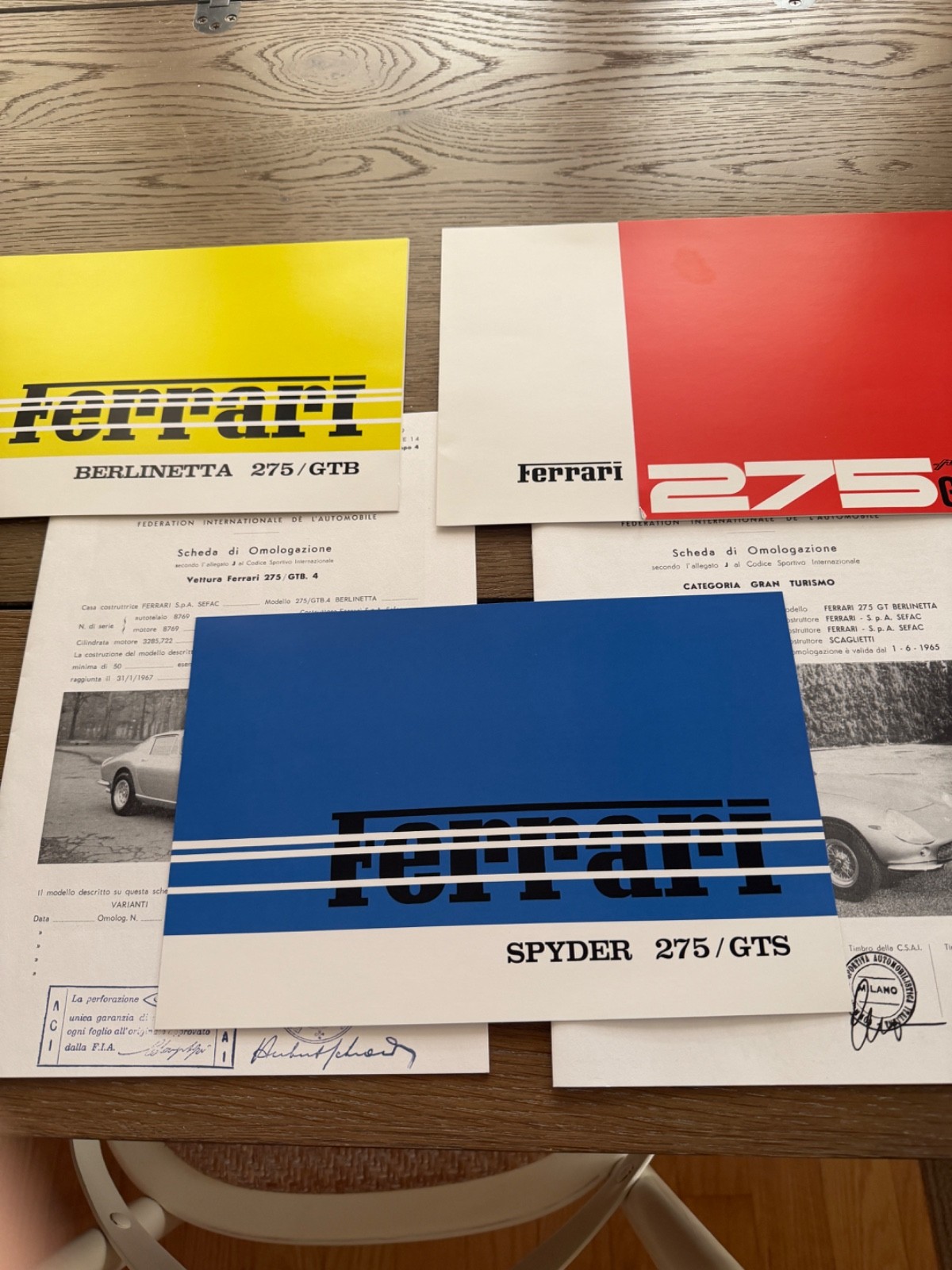 Historic Ferrari 275 Brochure/Press Kit Contents See Photos and Description Historic Ferrari 275 Brochure/Press Kit Contents See Photos and Description
