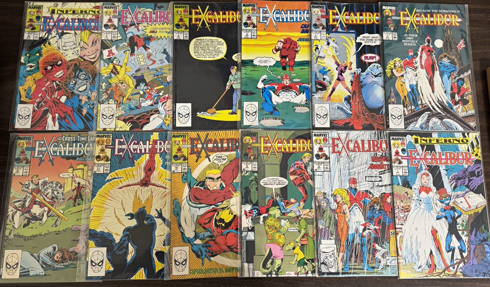 Excalibur - Marvel - 1988 Alan Davis lot #1-12 - Near Mint