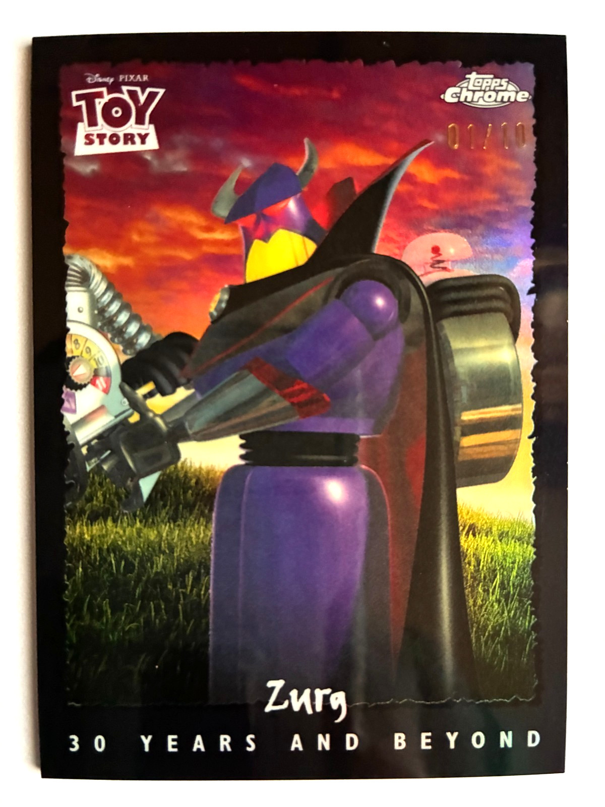 2025 Topps 30 Years Of Toy Story 1955 Topps Black Refractor #17 Zurg #01/10
