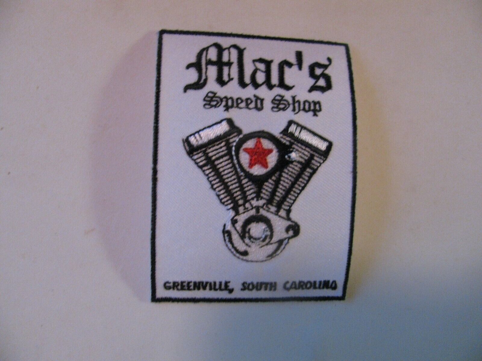 Motorcycle Patch  Mac\'s Speed Shop   Greenville SC   NOS New Stock 