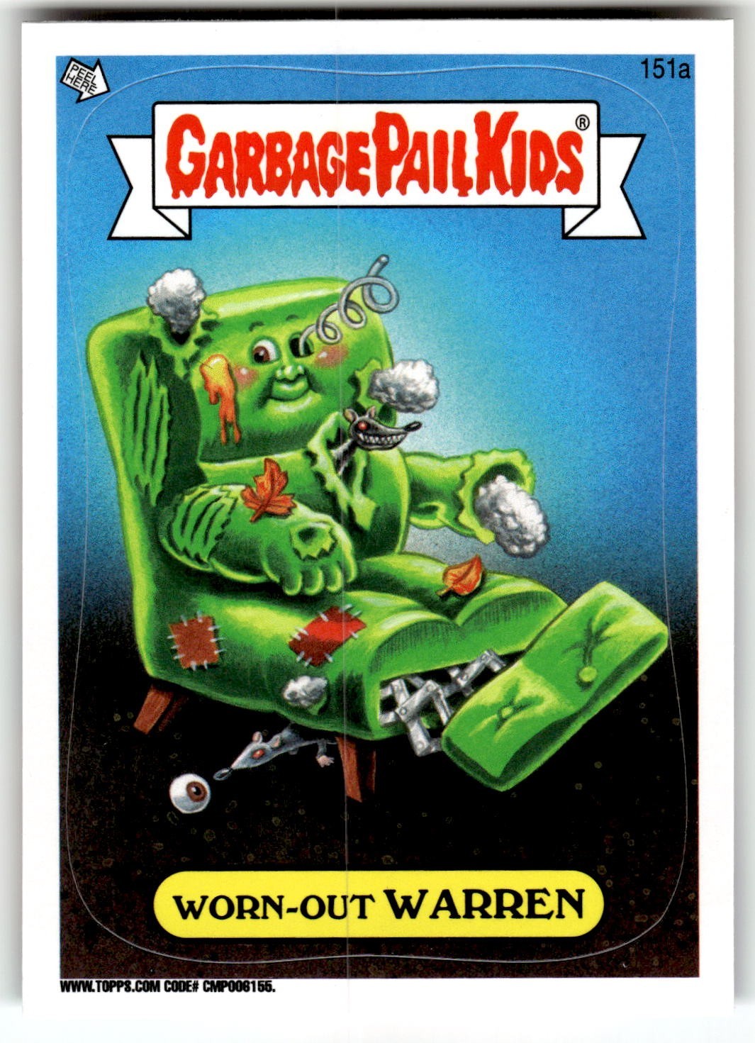 2013 Topps Garbage Pail Kids Brand New Series 3 Card #151a Worn-Out Warren