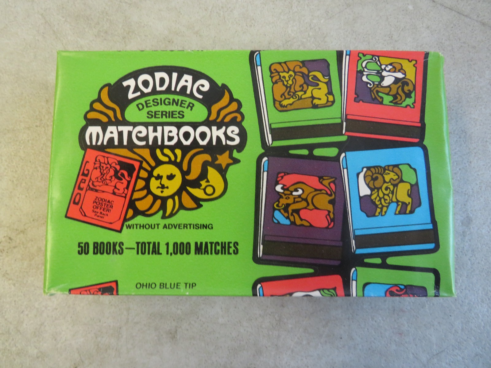 Sealed Vintage 1969 Zodiac Matchbooks Ohio Match Company Pack of 50 Astrology