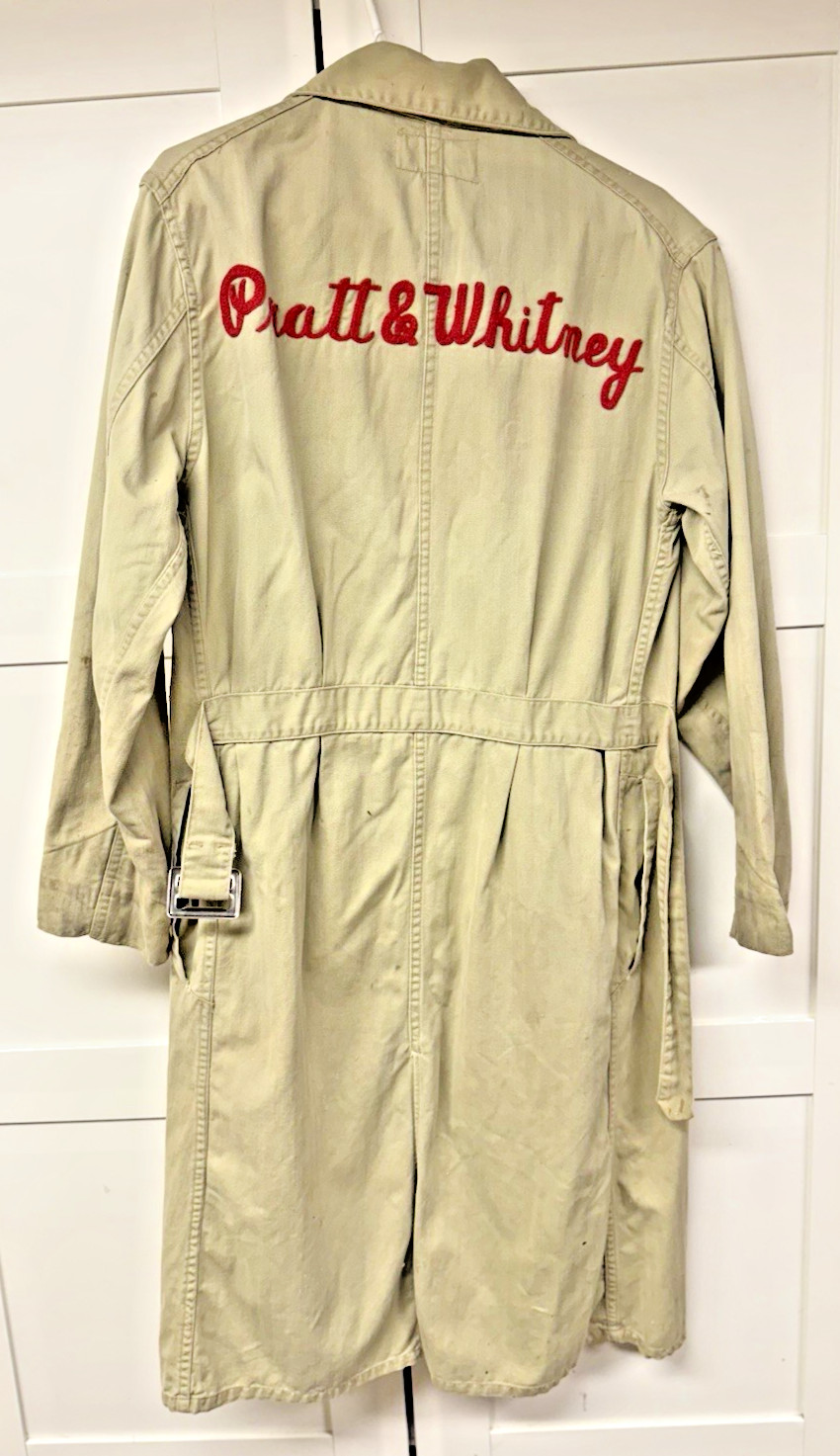 Vtg 1940\'s Pratt & Whitney CT Chain-Stitched Shop Coat Cleveland Overall Co.