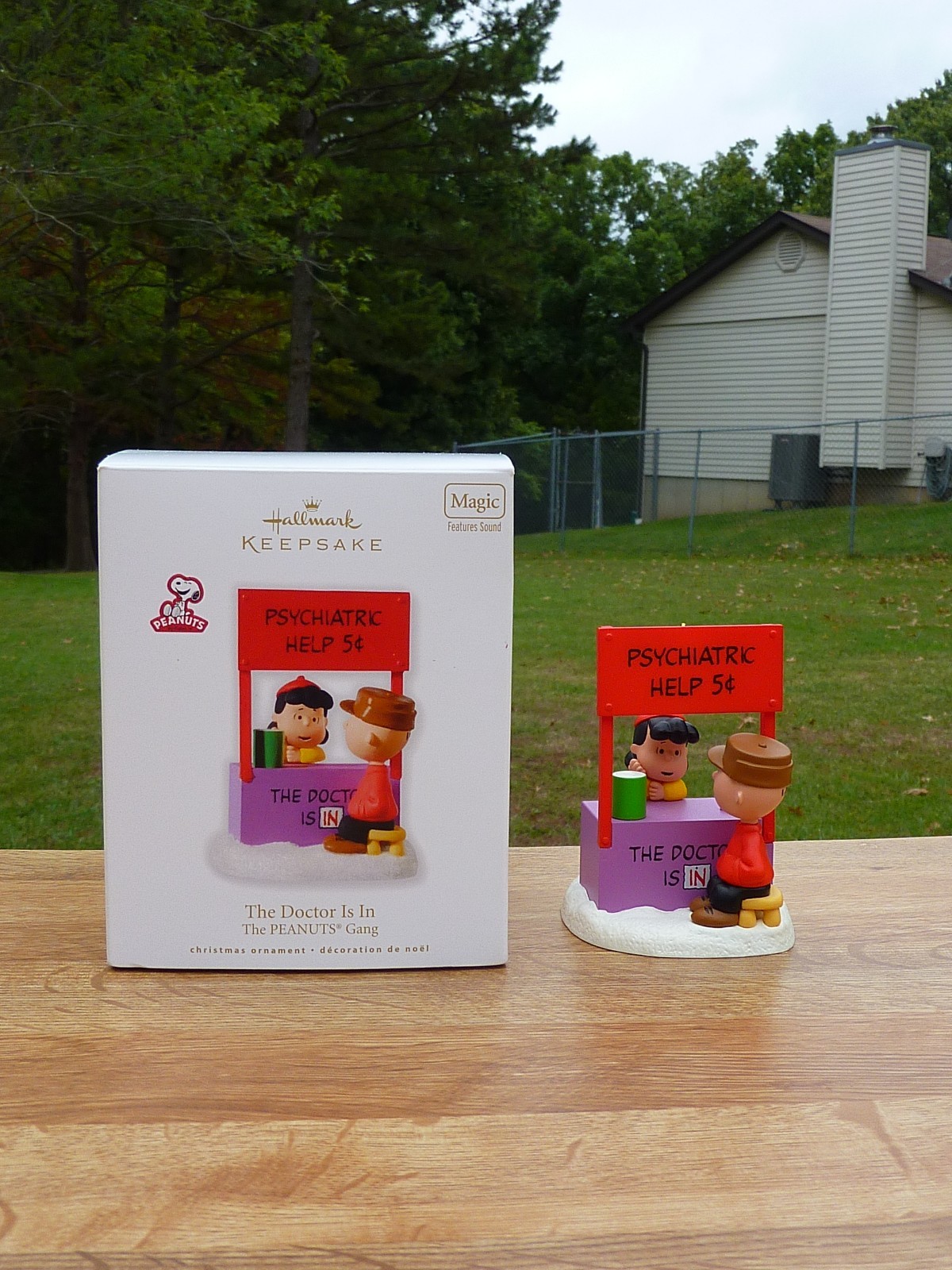 2010 Hallmark The Doctor Is In Ornament Peanuts Gang Charlie Brown Lucy With Box