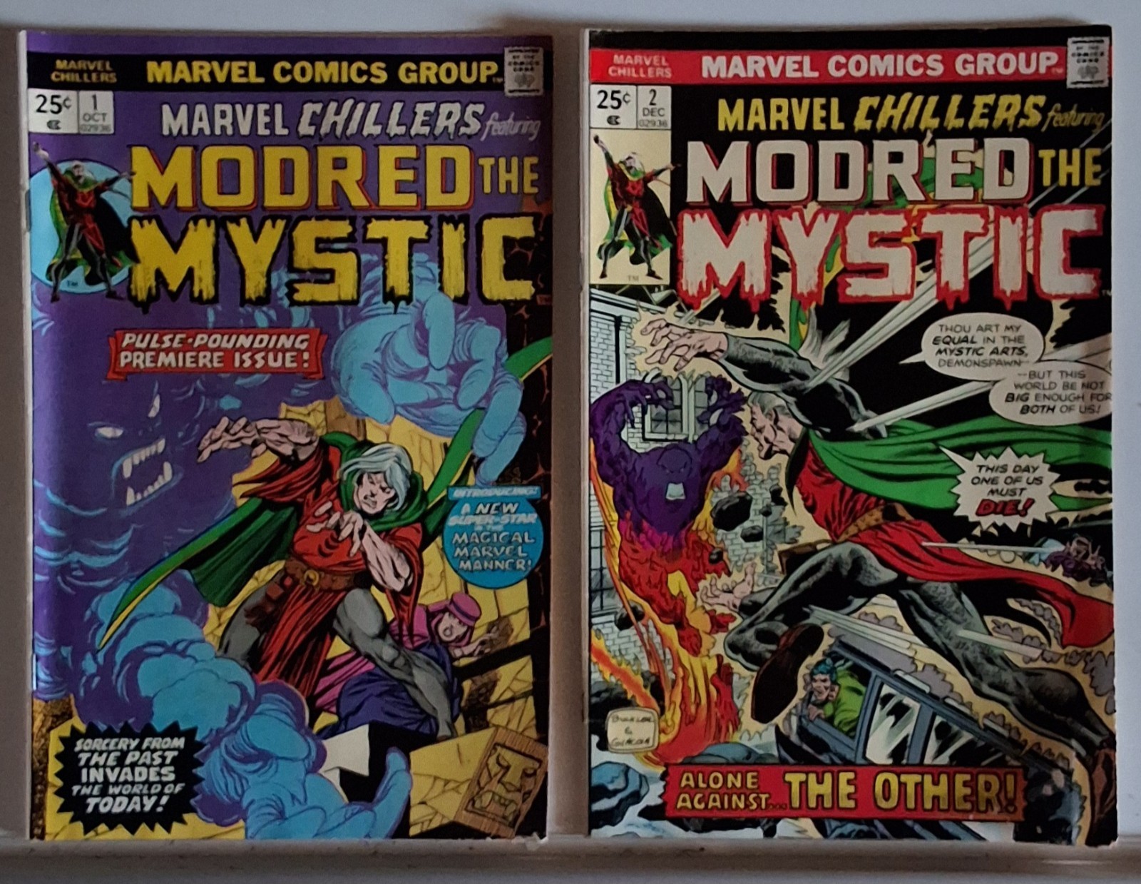 MARVEL CHILLERS LOT #1 #2 MODRED The MYSTIC MARVEL COMICS 1975 MARVEL CHILLERS LOT #1 #2 MODRED The MYSTIC MARVEL COMICS 1975