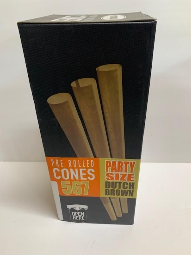 FUTUROLA PARTY SIZE CONES 140 mm/26 mm Dutch Brown Cones Blank Tip 567 Count