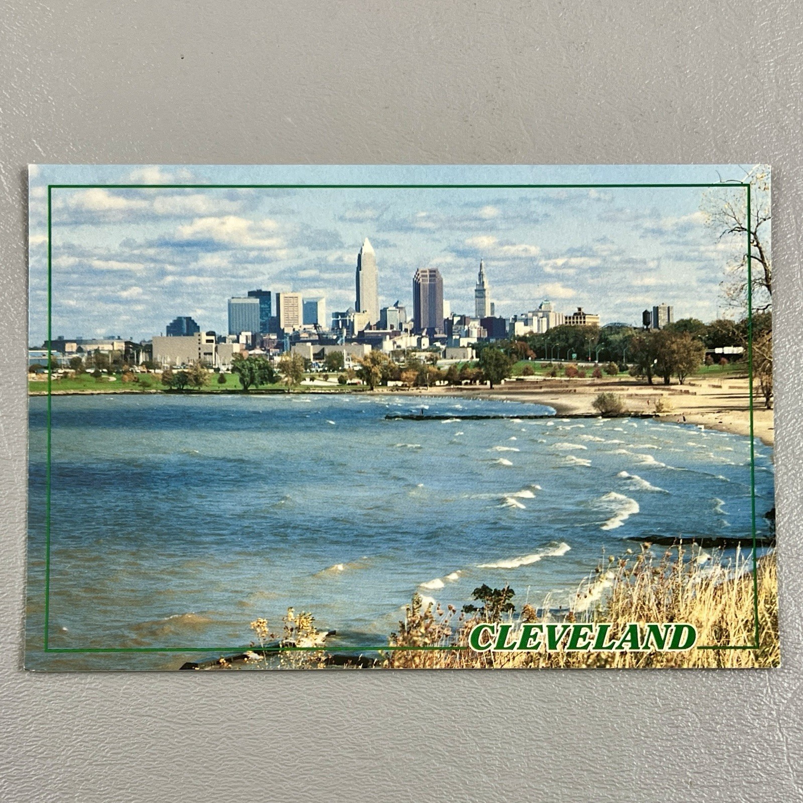 City Scape From Shores Of Lake Erie Cleveland Ohio Postcard Unposted