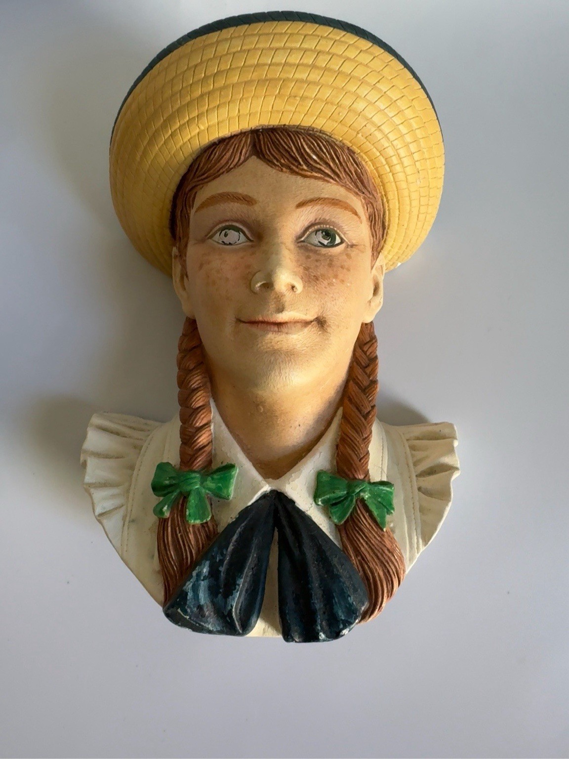 Vintage 1990 Legend Products Anne of Green Gables Chalkware Wall Head England