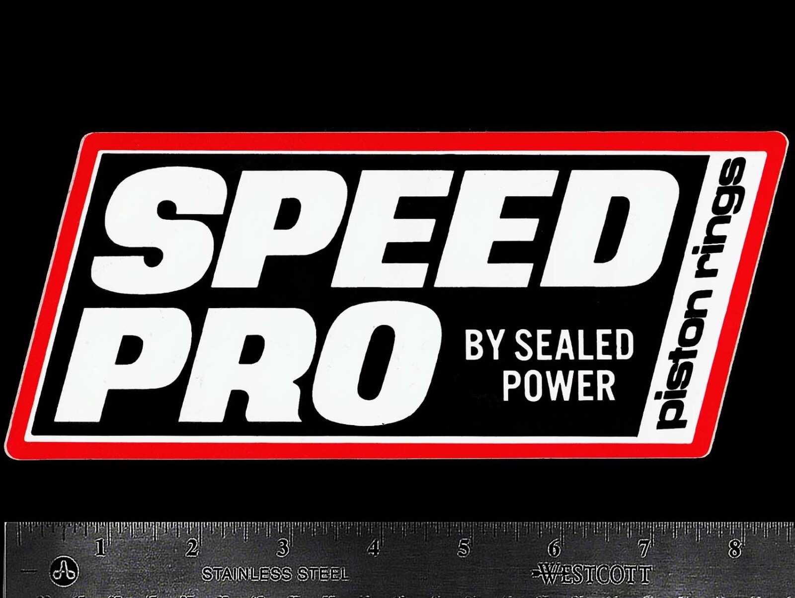 SPEED PRO Piston Rings - Original Vintage 1970's 80’s Racing Decal/Sticker A