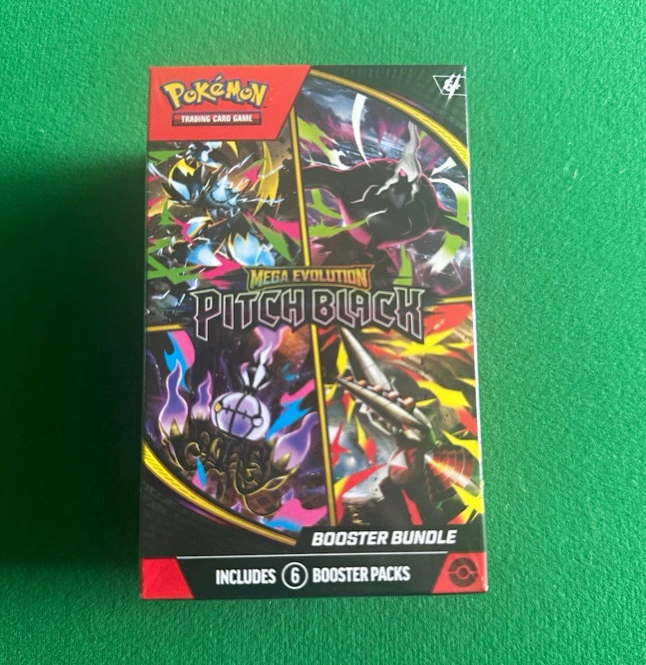 Pokémon TCG Mega Evolution—Pitch Black English Booster Bundle New Sealed 6 Packs