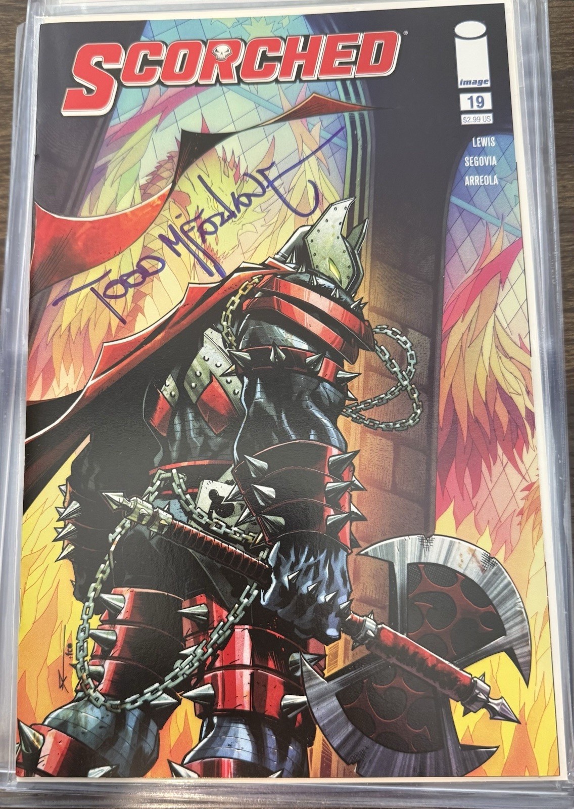Spawn The Scorched #19 B Cover Image 2023 Signed By Todd McFarlane