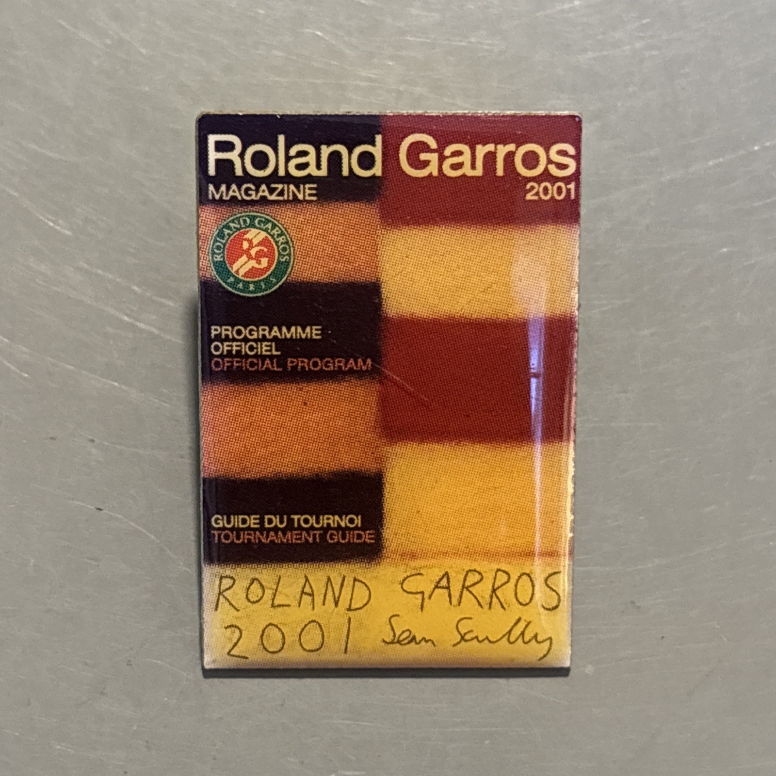 Vintage 2001 Roland Garros Pin - French Open Official Tennis Tournament Program Vintage 2001 Roland Garros Pin - French Open Official Tennis Tournament Program