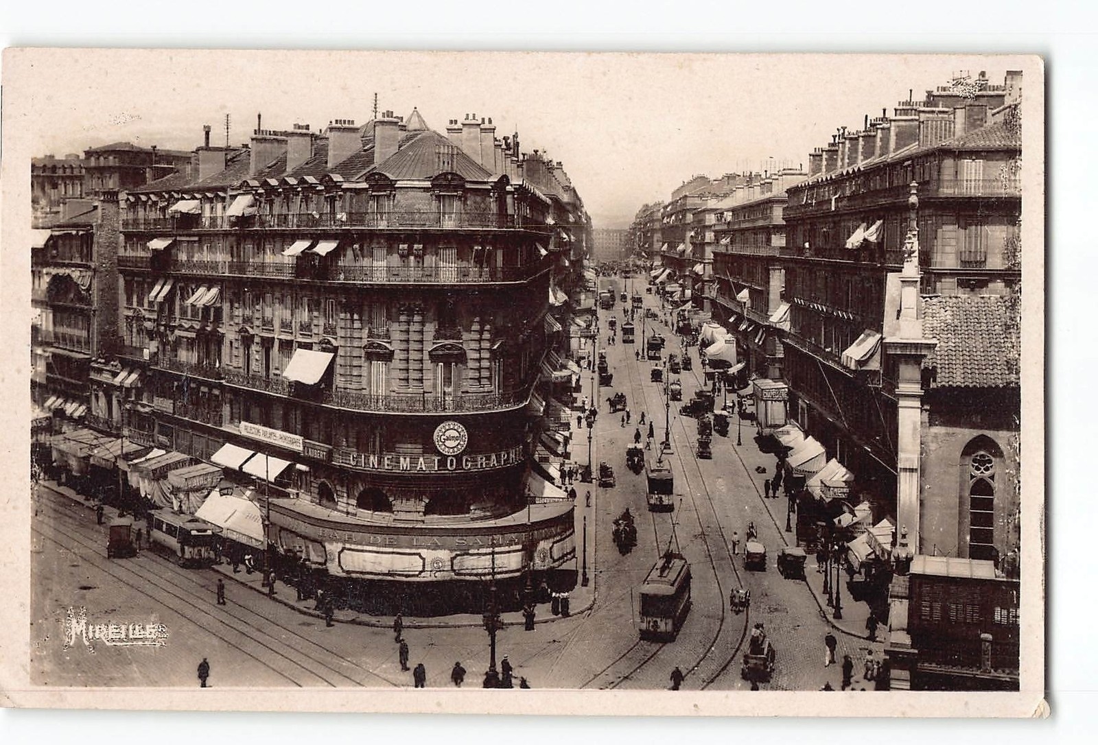 Marseille France RPPC Real Photo 1915-1930 Quai Du Port Et Rue De La République