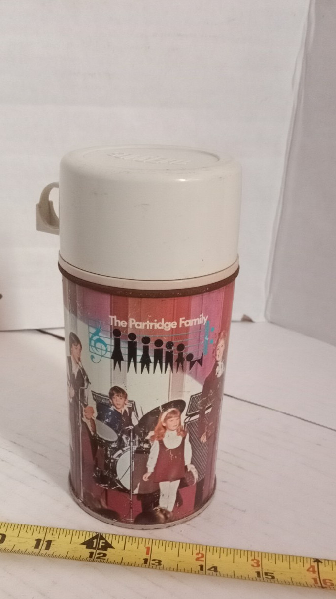 vintage 1971 The Partridge Family metal Lunchbox Thermos, THERMOS ONLY.