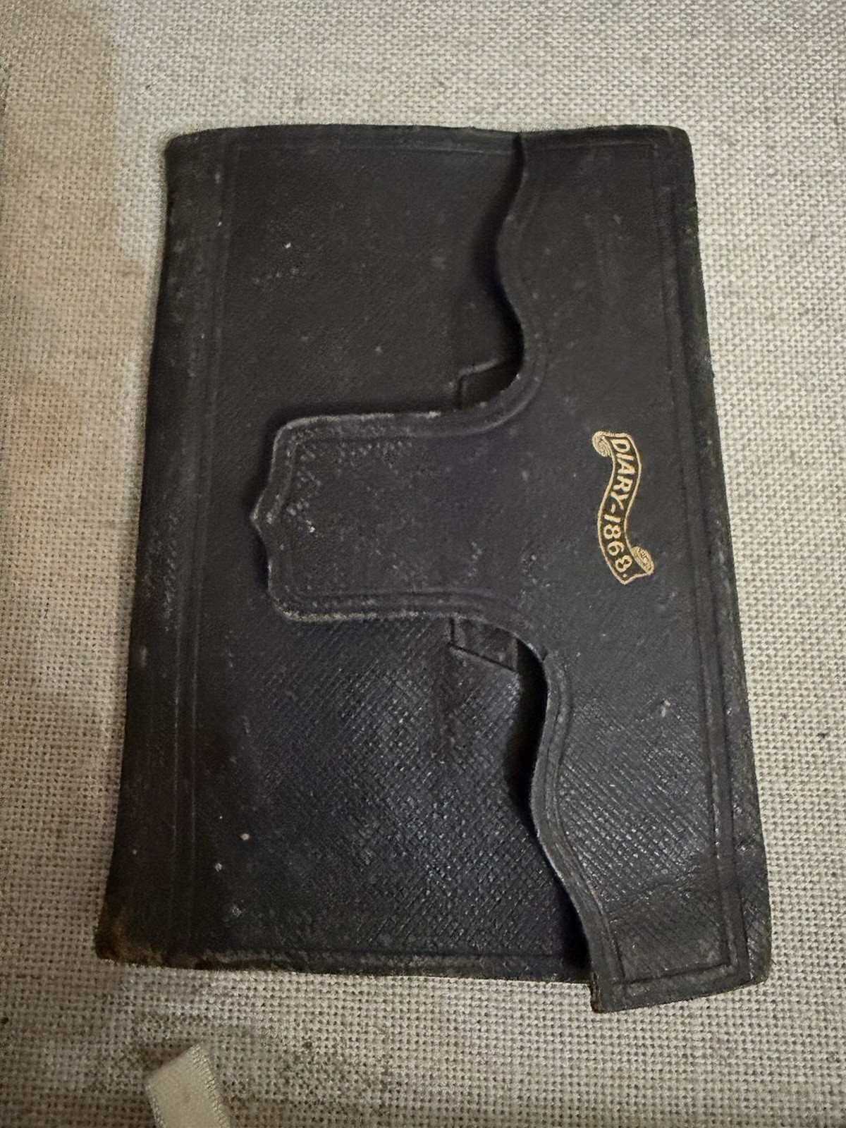 Antique 1868 Pocket Diary Journal Handwritten Entries P A Clarke Partial