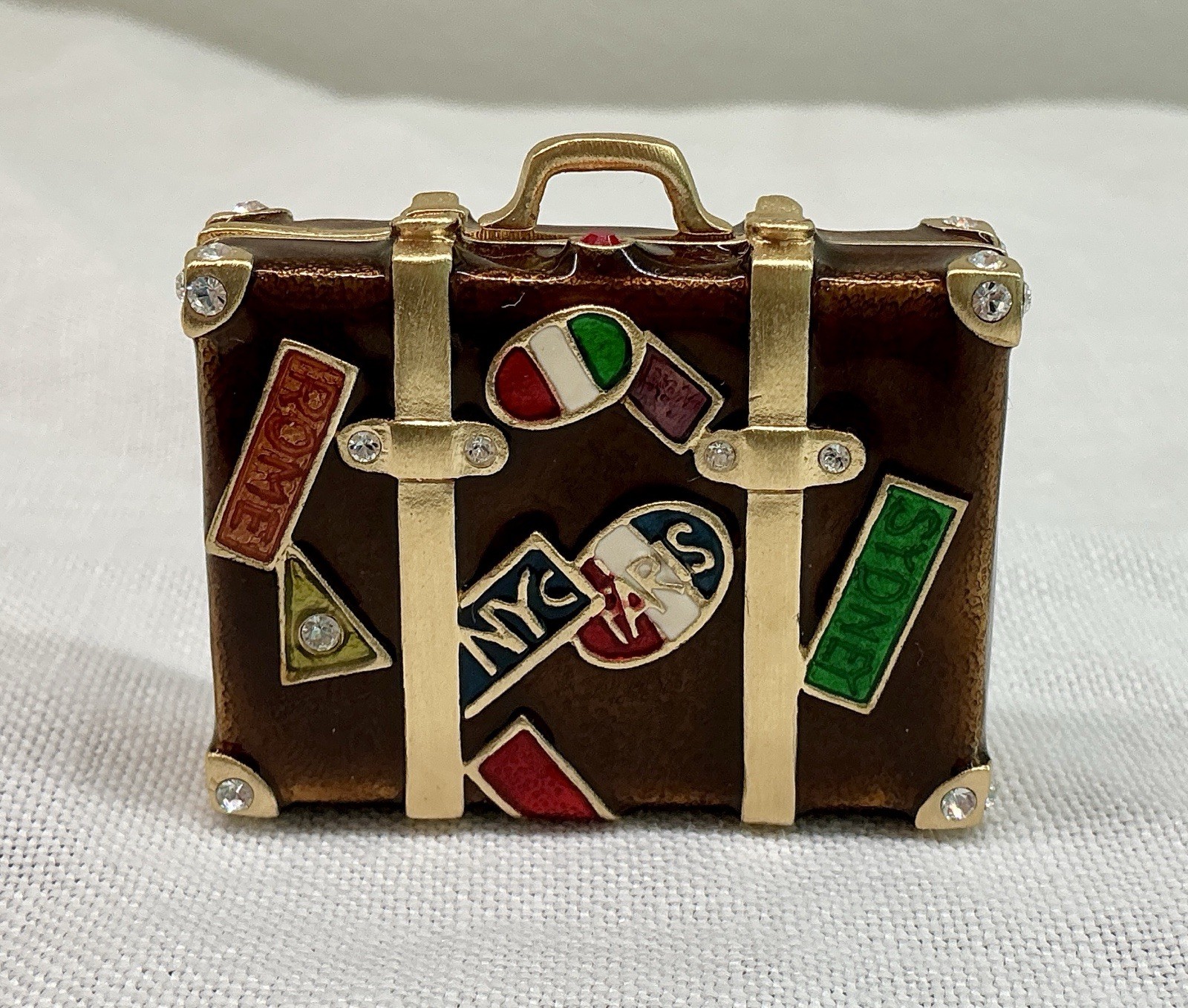 2006 Estee Lauder WORLD TRAVELER Solid Perfume Compact Empty No Box
