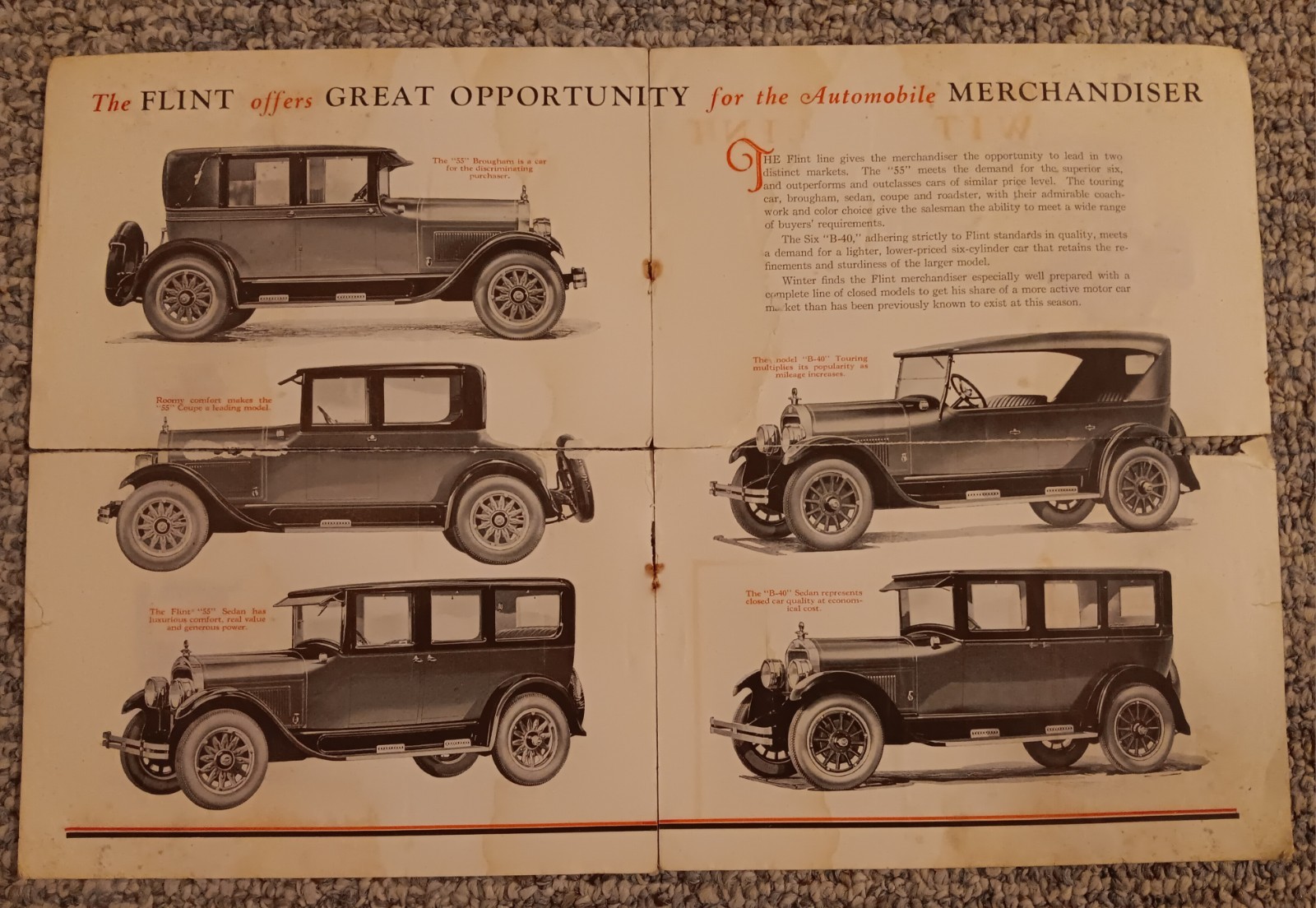 Vintage November 12 1925 The Flint Sales Builder Paper Ad Insert Car Automobile Vintage November 12 1925 The Flint Sales Builder Paper Ad Insert Car Automobile