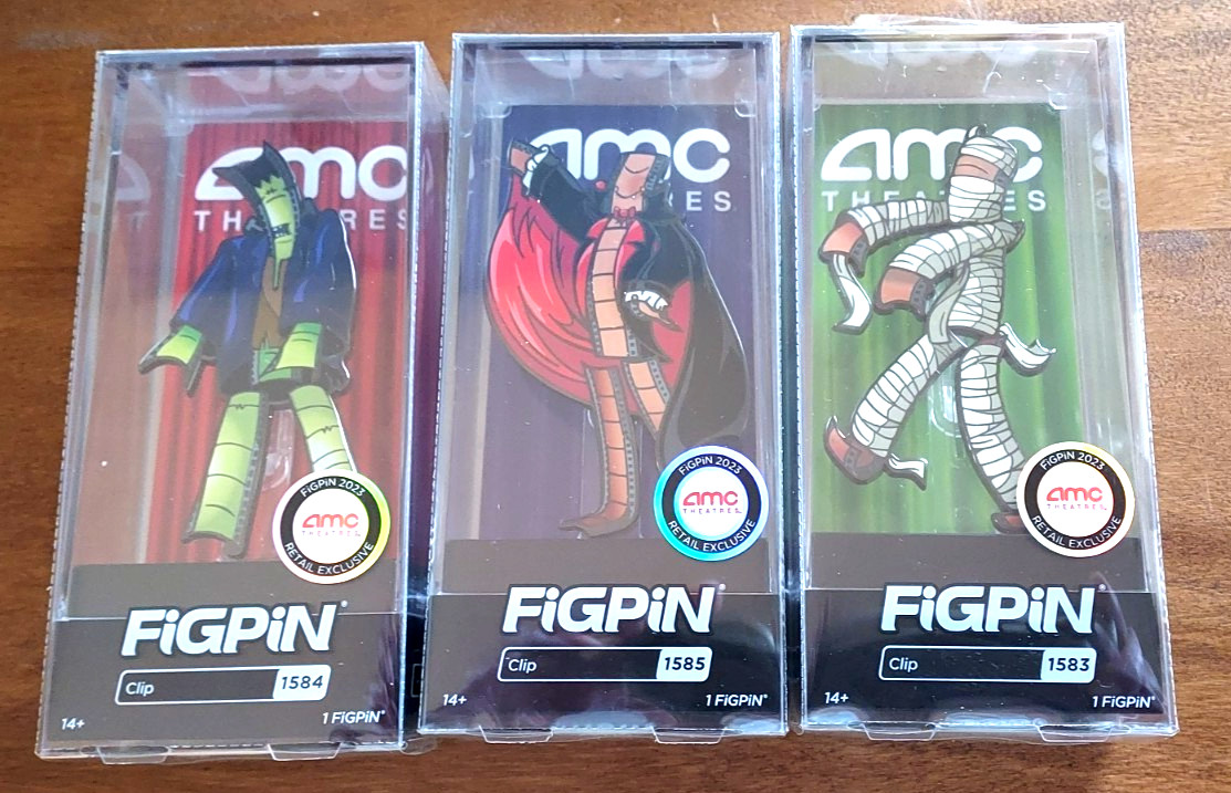 Figpin AMC3 Pc.  Halloween Mascot Clip Set LE500  NIB  1583, 1584 , 1585