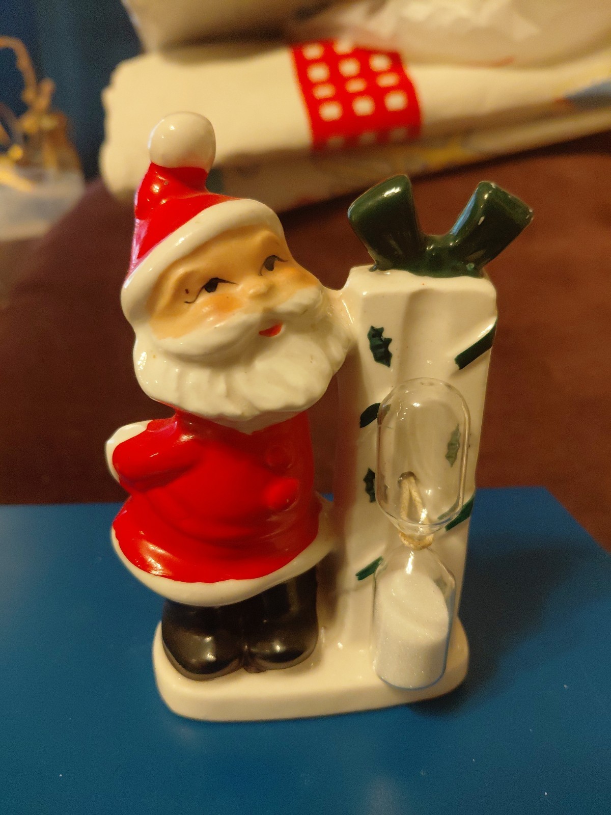 Holt Howard Era Vtg Sonsco Japan Egg Timer Santa Christmas Figurine 1950s Cute