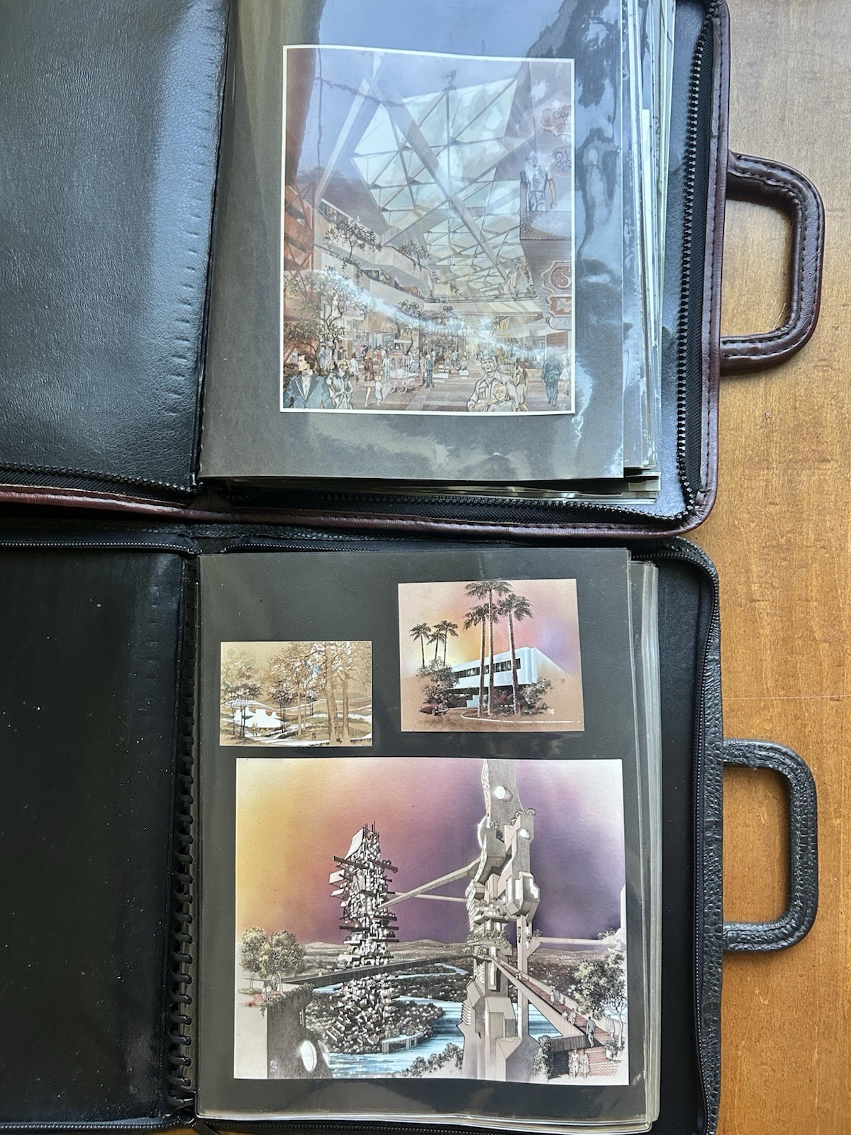 Vintage MCM Architectural Art Portfolio Concept Art Hotels Resorts Malls