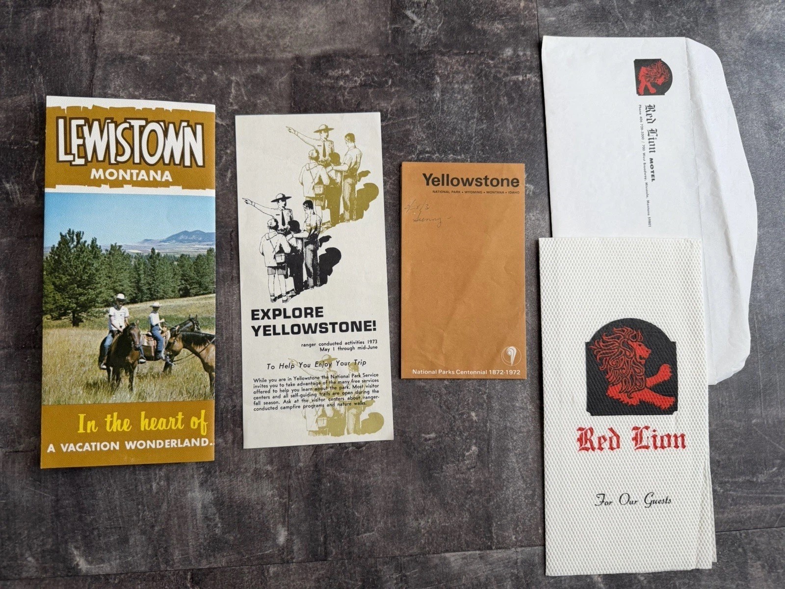 Vintage 1970s Big Sky Lewiston Montana Travel ~Yellowstone ~ Missoula Red Lion