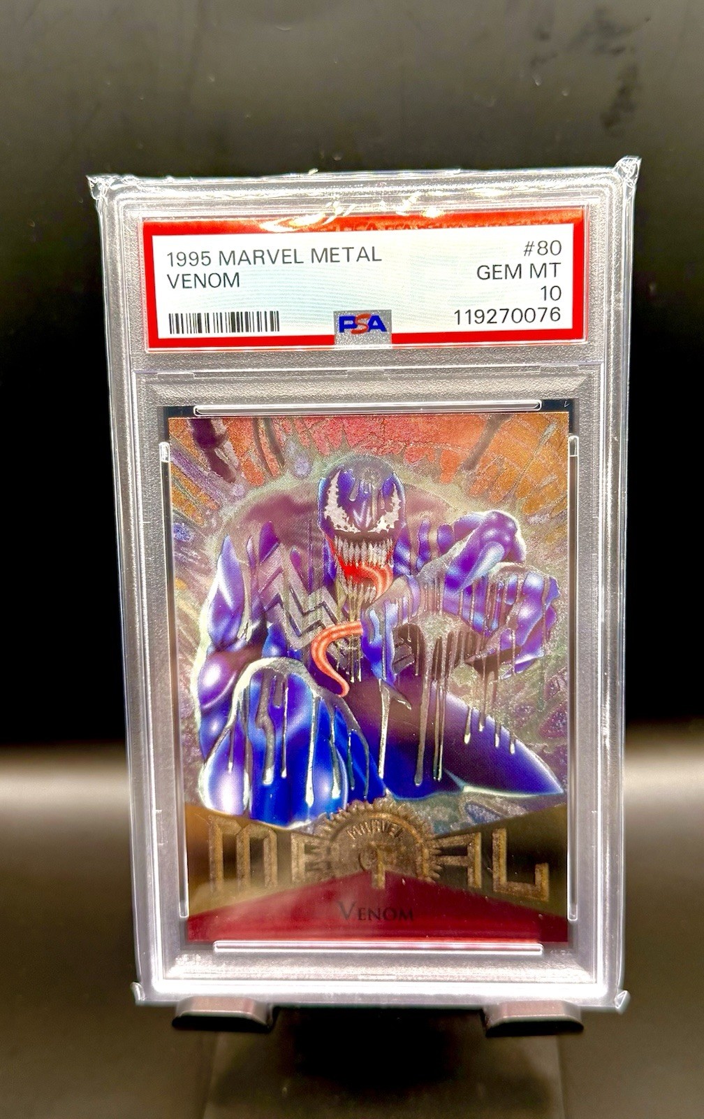 Fleer 1995 Marvel Metal Venom #80 PSA 10