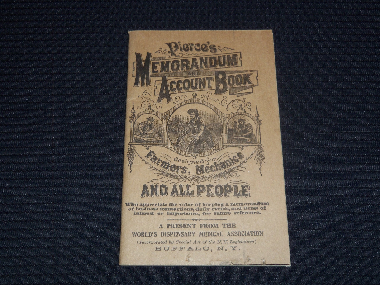 1922-1923 PIERCE'S MEMORANDUM ACCOUNT BOOK BUFFALO - J 7346