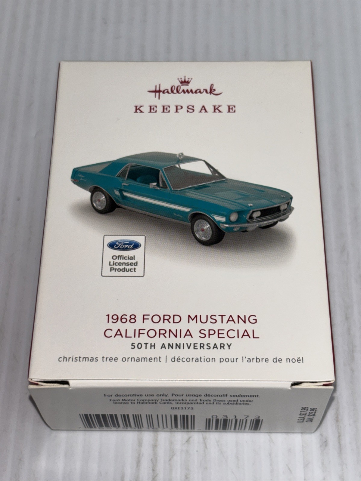 2018 Hallmark 1968 FORD MUSTANG  50th Anniversary  LIMITED EDITION  Ornament AE