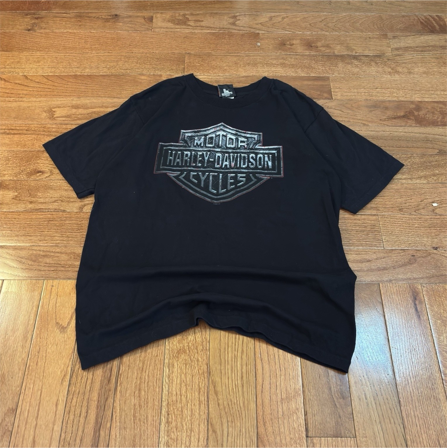 Vtg Harley-Davidson Motorcycles Grand Cayman Black Graphic T-Shirt L Made in USA