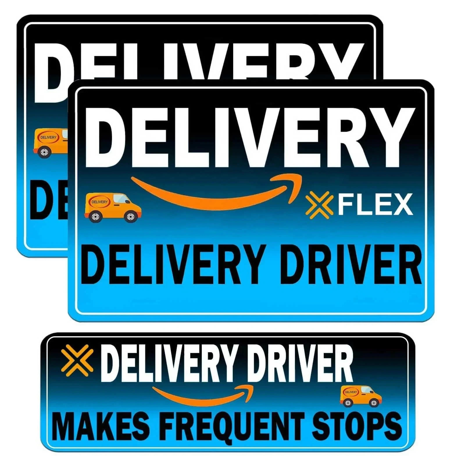 Flex Delivery Driver Car Magnet, 3PCS Frequent Stops Removable Set, Delivery