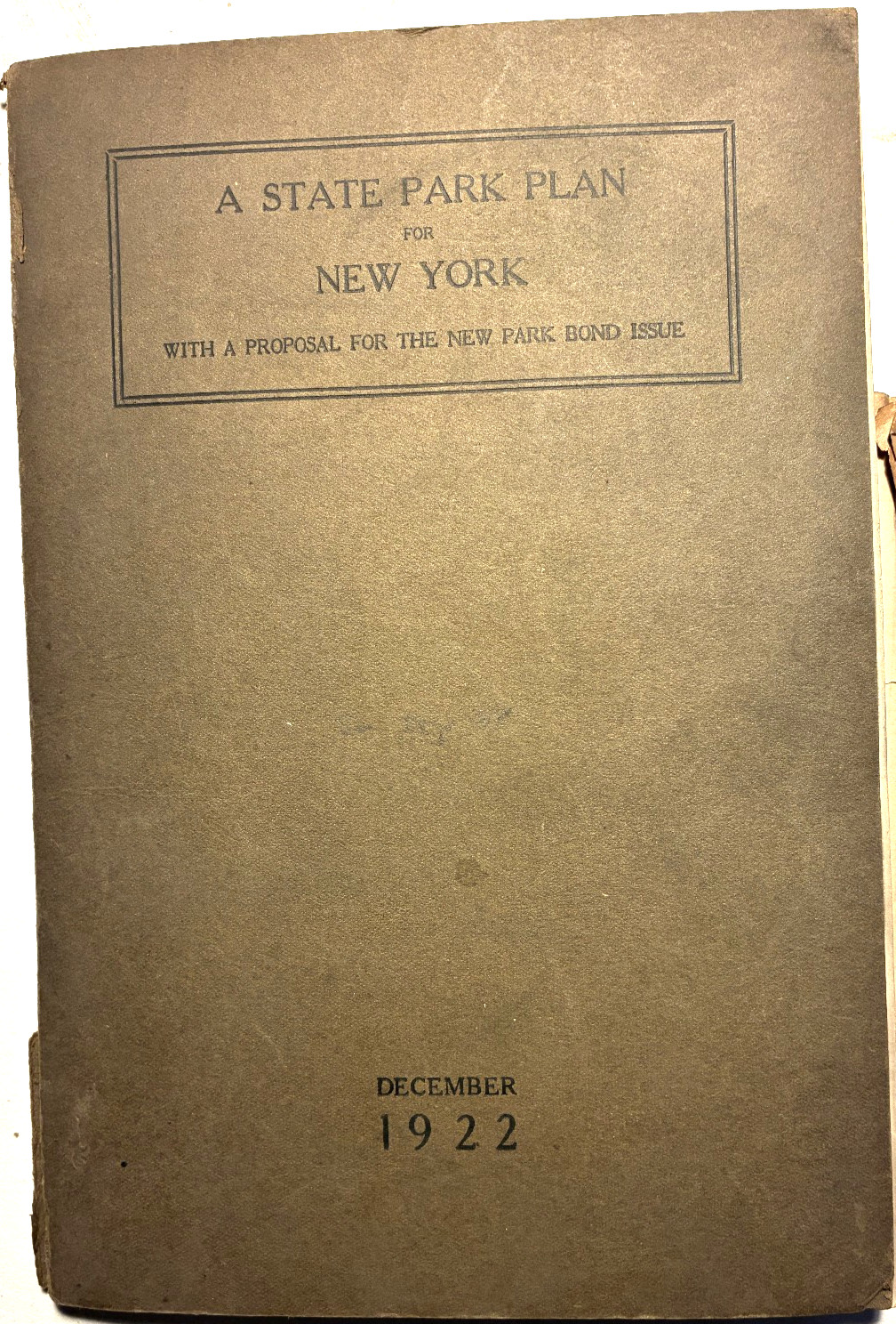 Rare Vintage 1922 A State Park Plan For New York w/ Maps