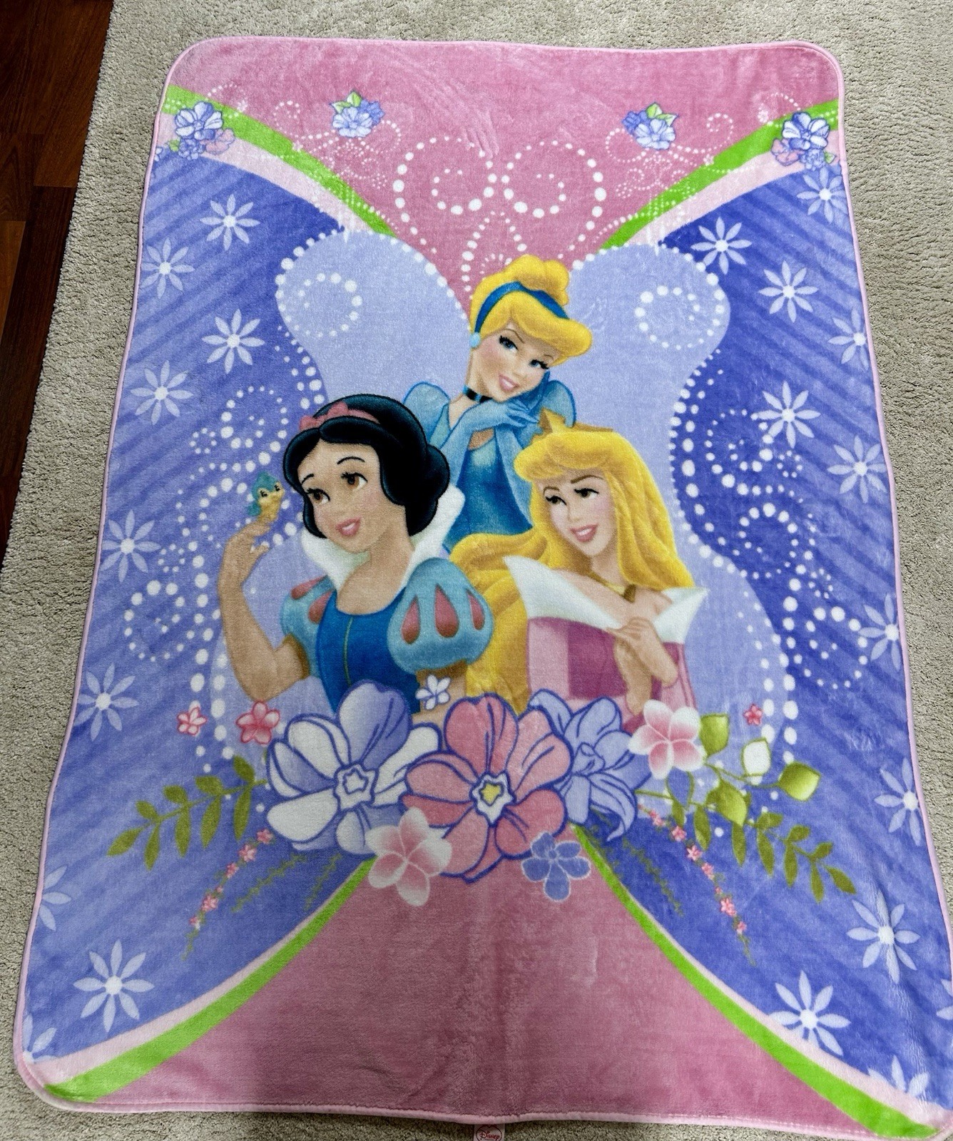 VTG Y2K DISNEY Providencia Blanket Twin Princess Cindrella Snow White Aurora NEW