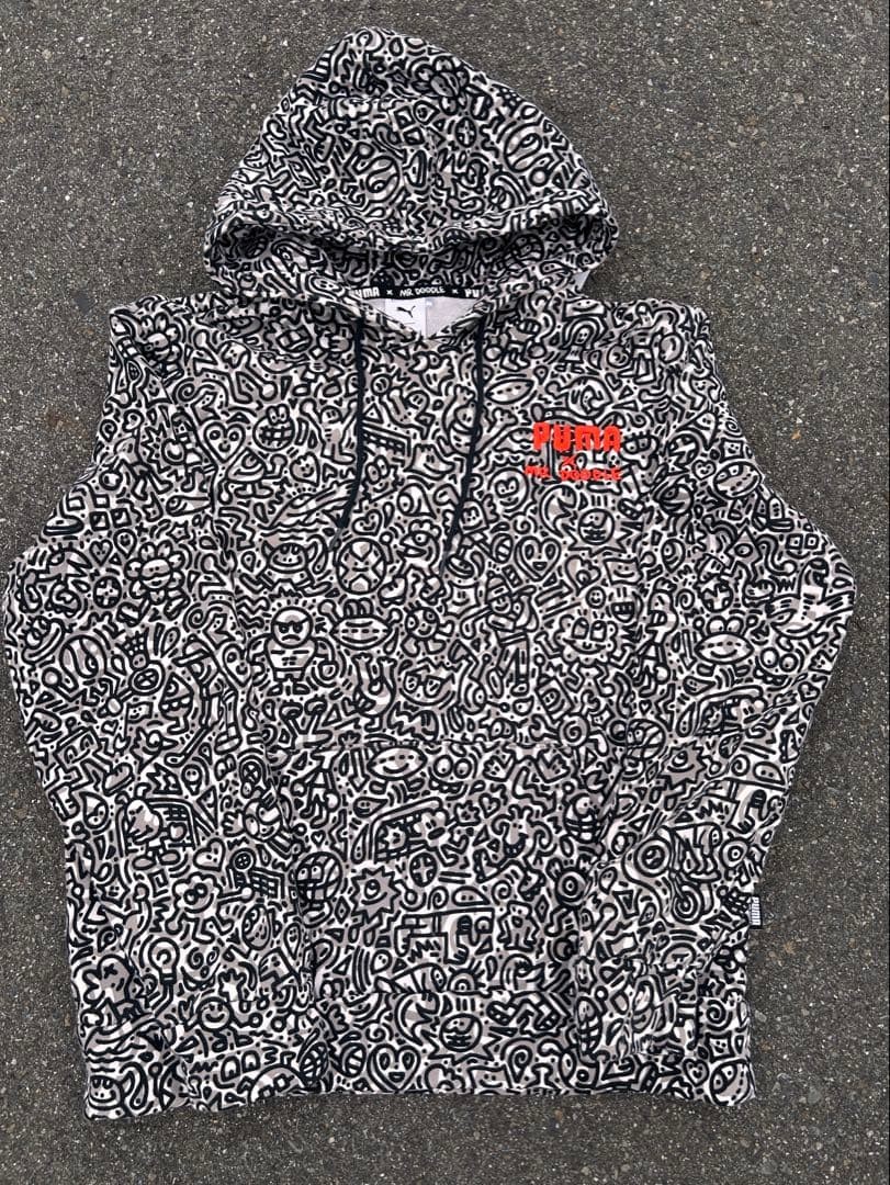 Puma x Mr Doodle Collaboration Hoodie Men Limited Edition Rare Sport Model VHT