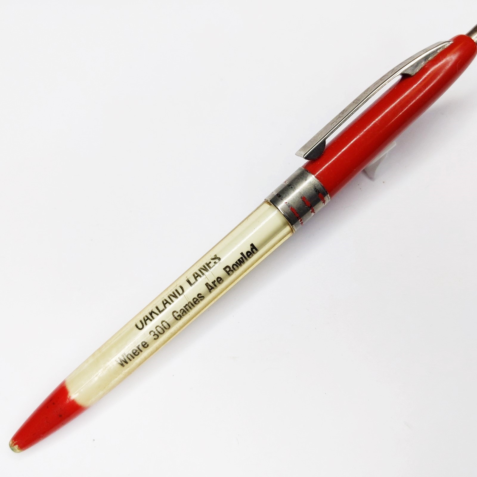 c1960s Elkhart, IN Oakland Lanes Bowling Alley Advertising Pen 300 Games Promo