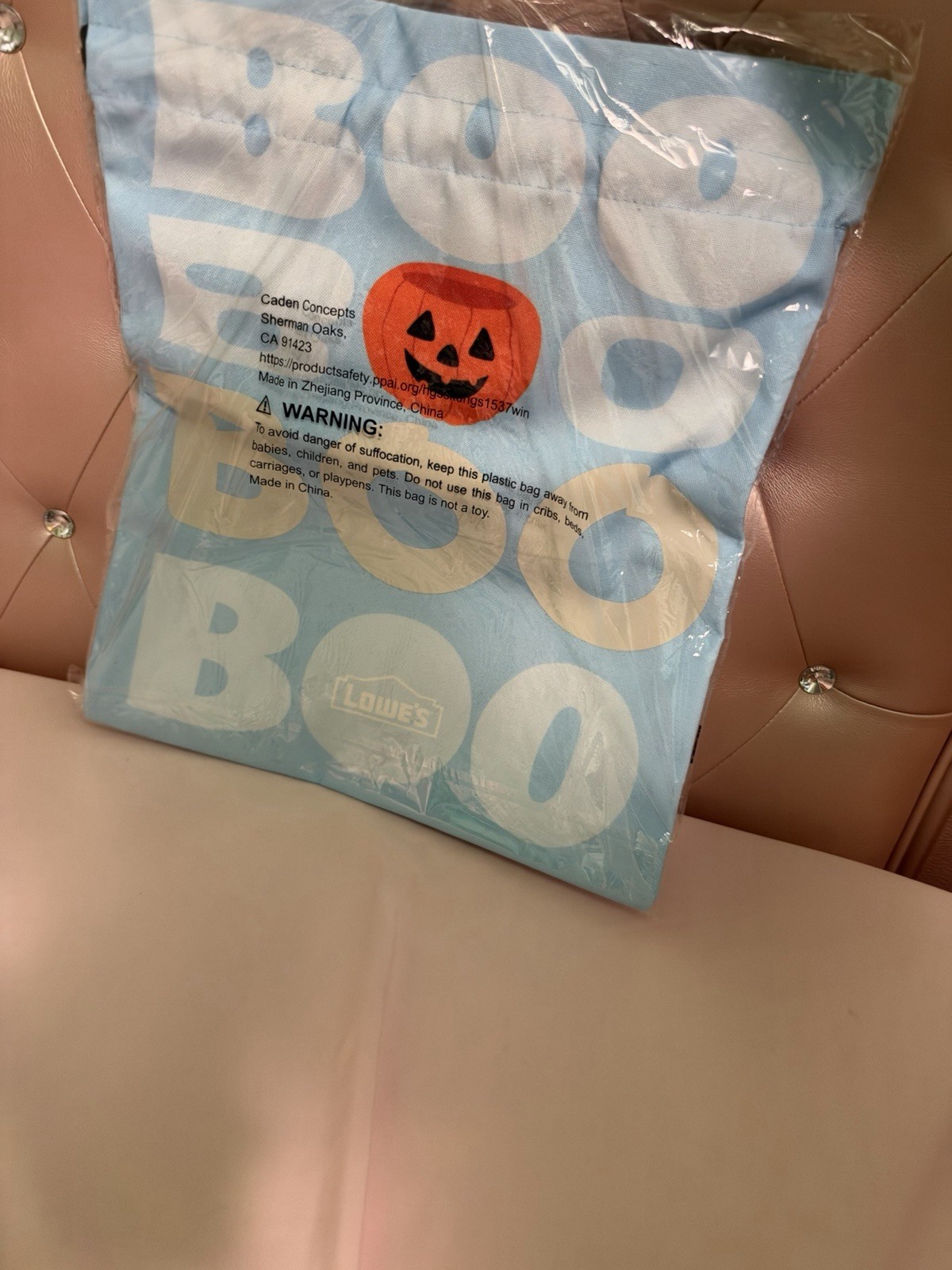 Lowe’s Limited GlowInTheDark Halloween Pumpkin Ghost TrickOrTreat BUCKET Totebag