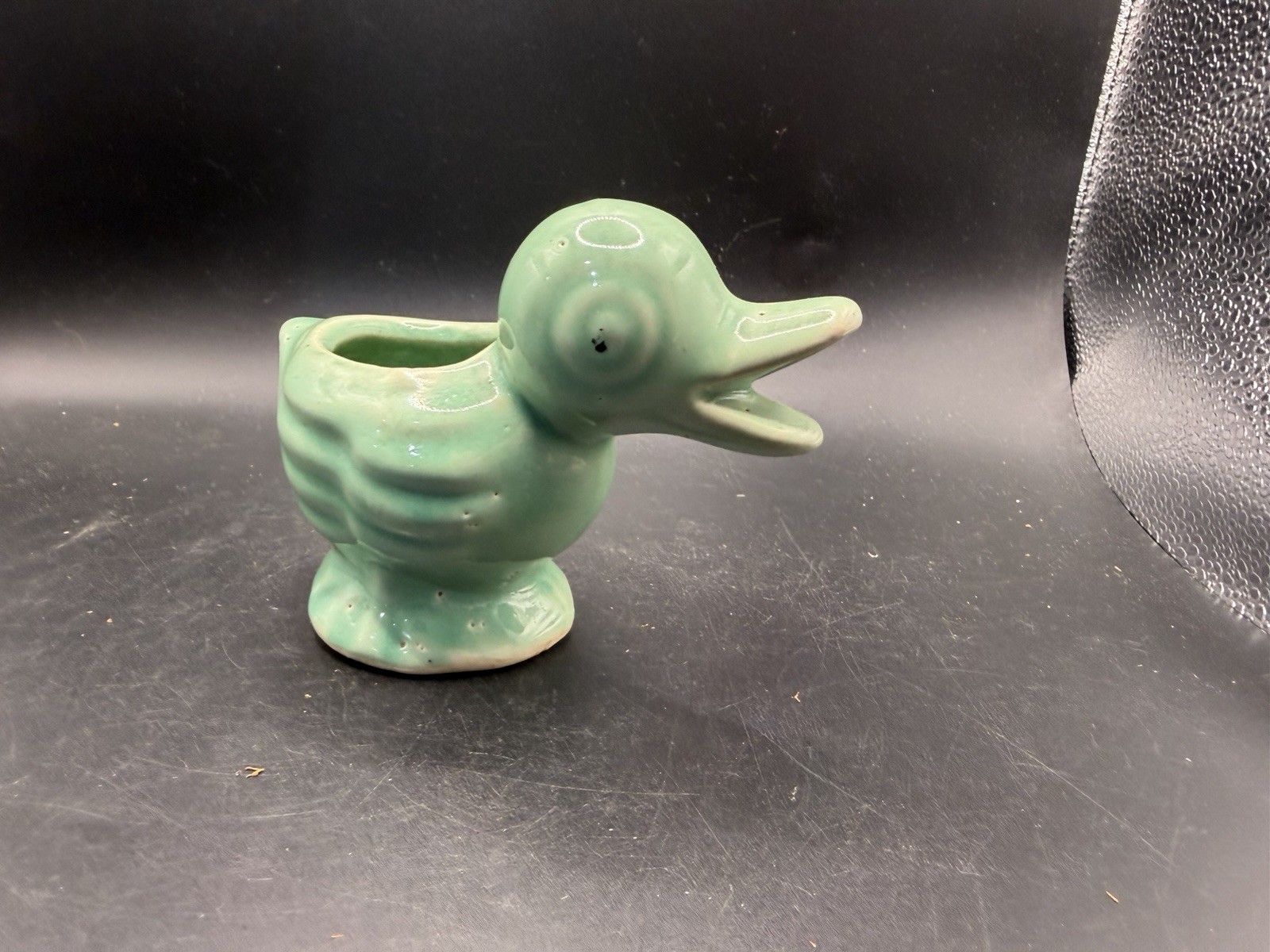 Vintage Green Ceramic Duck Planter Open Beak Succulent Pot Nursery Decor 4\